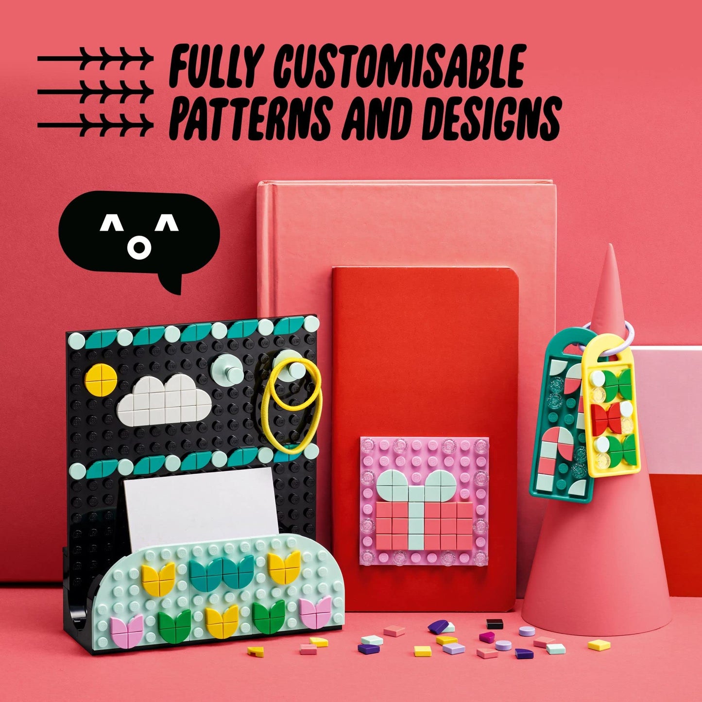 LEGO DOTS Designer Toolkit 10 in 1 Patterns Building Toy 41961 Arts and Craft Set for Creative Kids, Design Patches, Photo Frame, Pencil Holder,