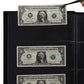 60 Pockets Currency Album - Banknotes Collecting Holder Leatherette Hard Cover Storage Book with Protective Case for Paper Folding Money Dollars Bills