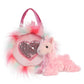 Aurora® Fashionable Fancy Pals™ Sparkle Heart Pink™ Llamacorn Stuffed Animal - Plush with Stylish Purse for Dress Up Fun - Perfect for Kids 3+ Years