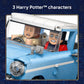 LEGO Harry Potter Enchanted Flying Ford Anglia Car Building Toy for Boys & Girls - Book Shelf & Bedroom Decor for Ages 14+ - W/Harry, Ron, & Hedwig