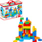 MEGA BLOKS First Builders Deluxe Building Bag Toddler Block Toys Set, Red
