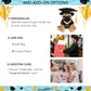 DolliBu Pug Dog Graduation Plush Toy - Super Soft Graduation Stuffed Animal Dress Up with Gown and Cap with Tassel Outfit - Gift with Personalization