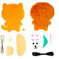 Anker Play 450633/DOM Sew-Tastic Kawaii Cuties Animal Sewing Kit for Kids, Sizes Vary, 42 Pieces, Multicolor