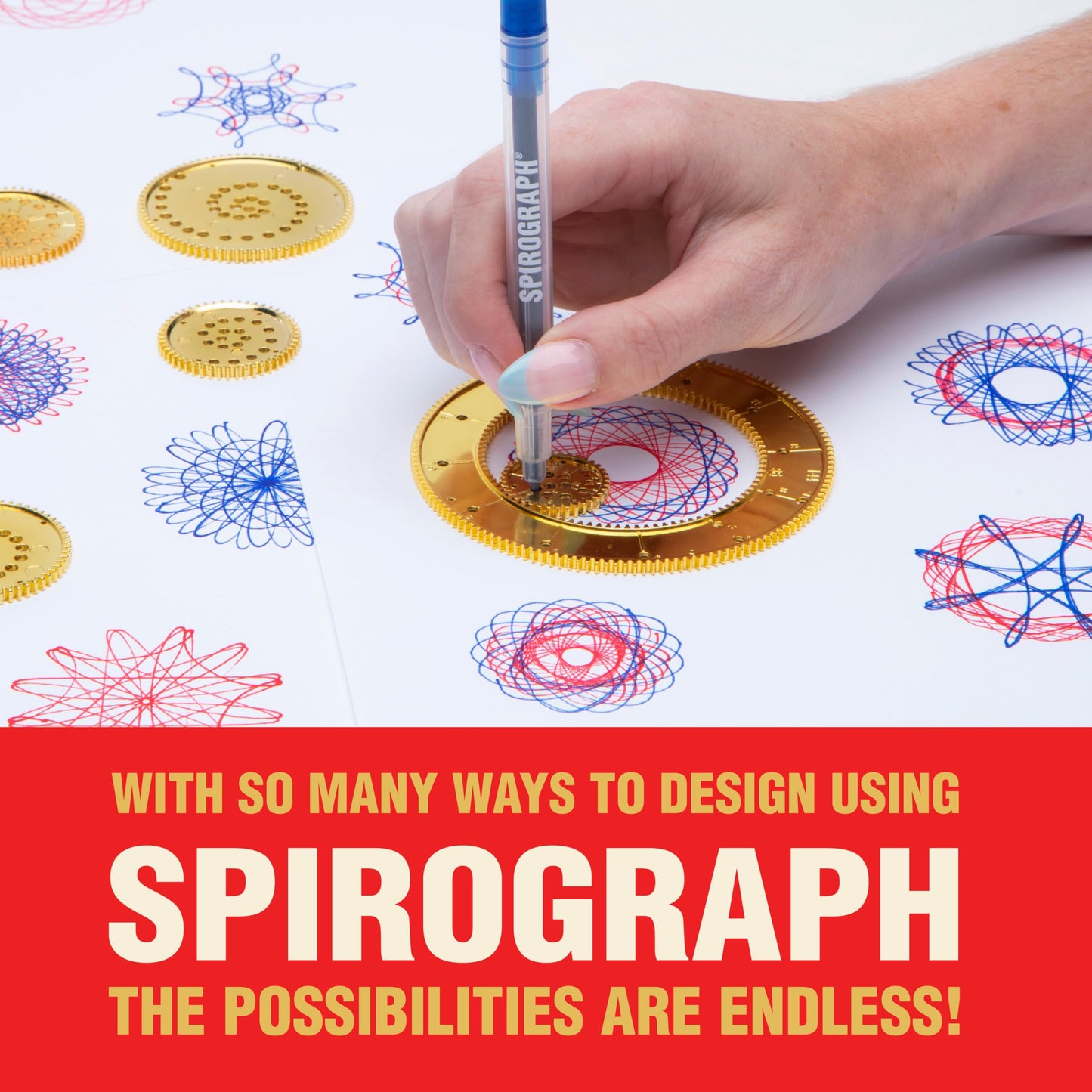 Spirograph Die-Cast Collectors Set - Special Edition, Arts and Crafts, Kids Toys, Art Supplies, Craft Supplies, Drawing Kit, Spiral Art, Metal Gear