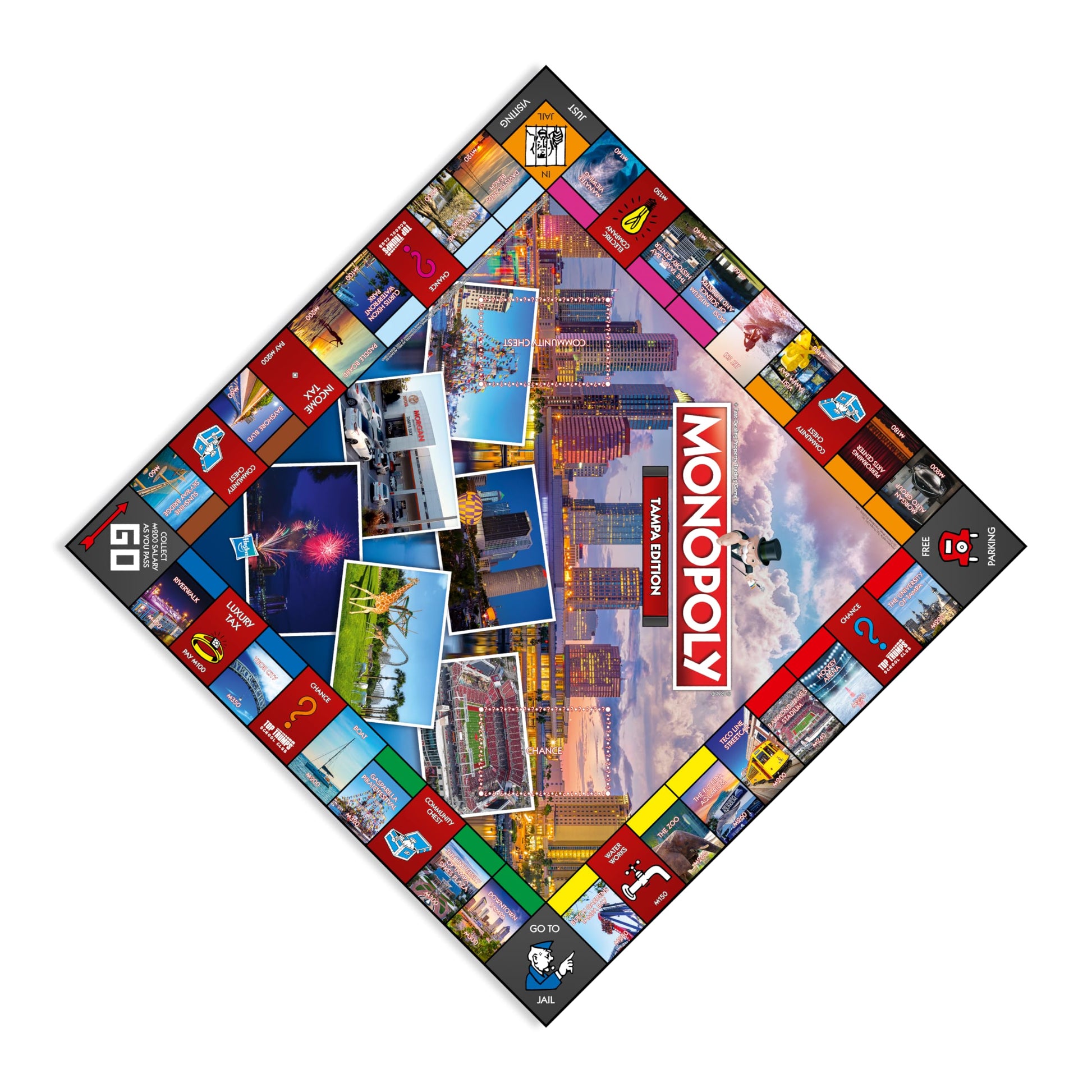 Monopoly Board Game Tampa Edition: 2-6 Players Family Board Games for Kids and Adults, Board Games for Kids 8 and up, for Kids and Adults, Ideal