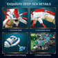Myth Qholve Mechanical Reaper Kraken Building Block Set with Hand Crank Gear Motion, Articulated Body Deep Sea Scene Model Kit for Collectors
