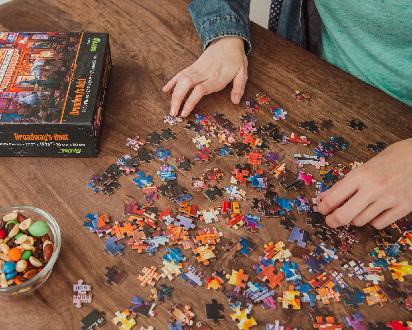 Broadway's Best 1000-Piece Jigsaw Puzzle By Rachid Lotf | Fun Brain Teaser, Toys & Games for Kids and Adults | 28 x 20 Inches