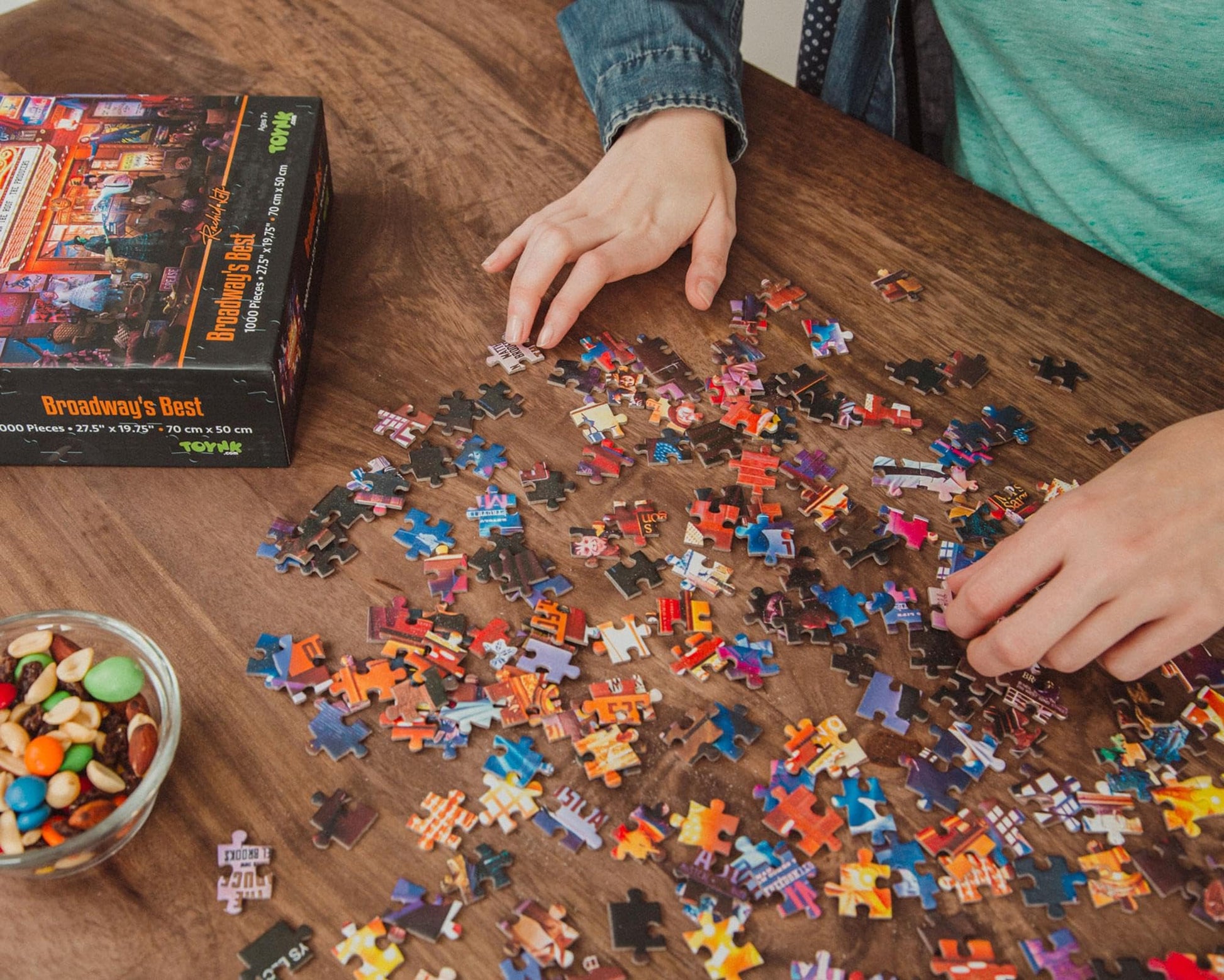 Broadway's Best 1000-Piece Jigsaw Puzzle By Rachid Lotf | Fun Brain Teaser, Toys & Games for Kids and Adults | 28 x 20 Inches