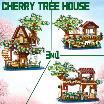 YCJZXMS 3-in-1 Sakura Tree House Building Set (3-in-1 Sakura Tree House)