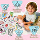 4 Set in 1, 144 Pcs Flash Cards for Toddlers 1-3, Word-Picture Recognition - Telling Time, Animal, Shape, Body Parts Flashcards for Toddler 1-3, Flash