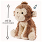 GUND Cozys Collection Monkey Plush, Monkey Stuffed Animal for Ages 0 and Up, Brown, 10”