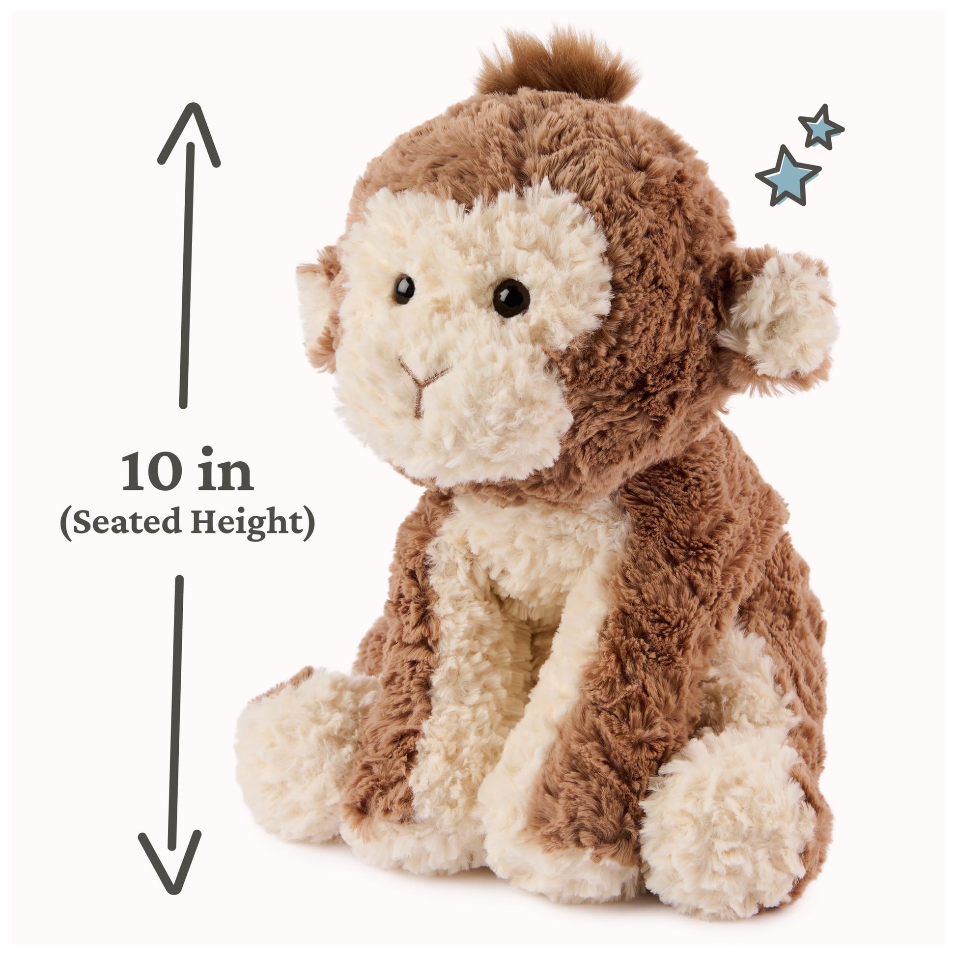 GUND Cozys Collection Monkey Plush, Monkey Stuffed Animal for Ages 0 and Up, Brown, 10”