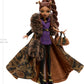 Monster High Doll, Clawdeen Wolf House of Wolf Collectible with Faux Fur Jacquard Coat, Purple Blazer Dress, Pantaboots and Golden Accessories