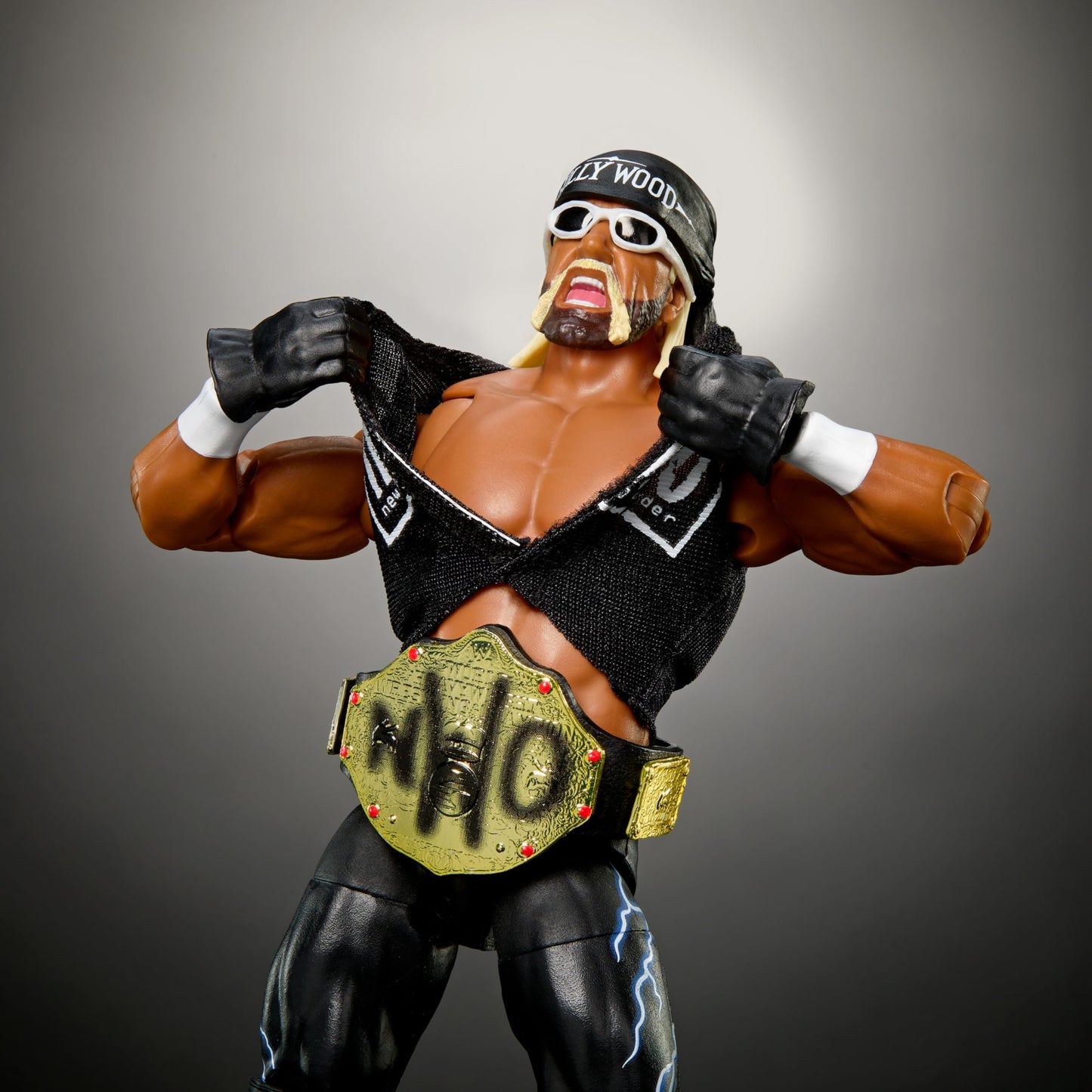 Mattel WWE Ultimate Edition Action Figure & Accessories Set, “Hollywood” Hulk Hogan 6-inch Collectible with 30 Articulation Points, Swappable Pieces