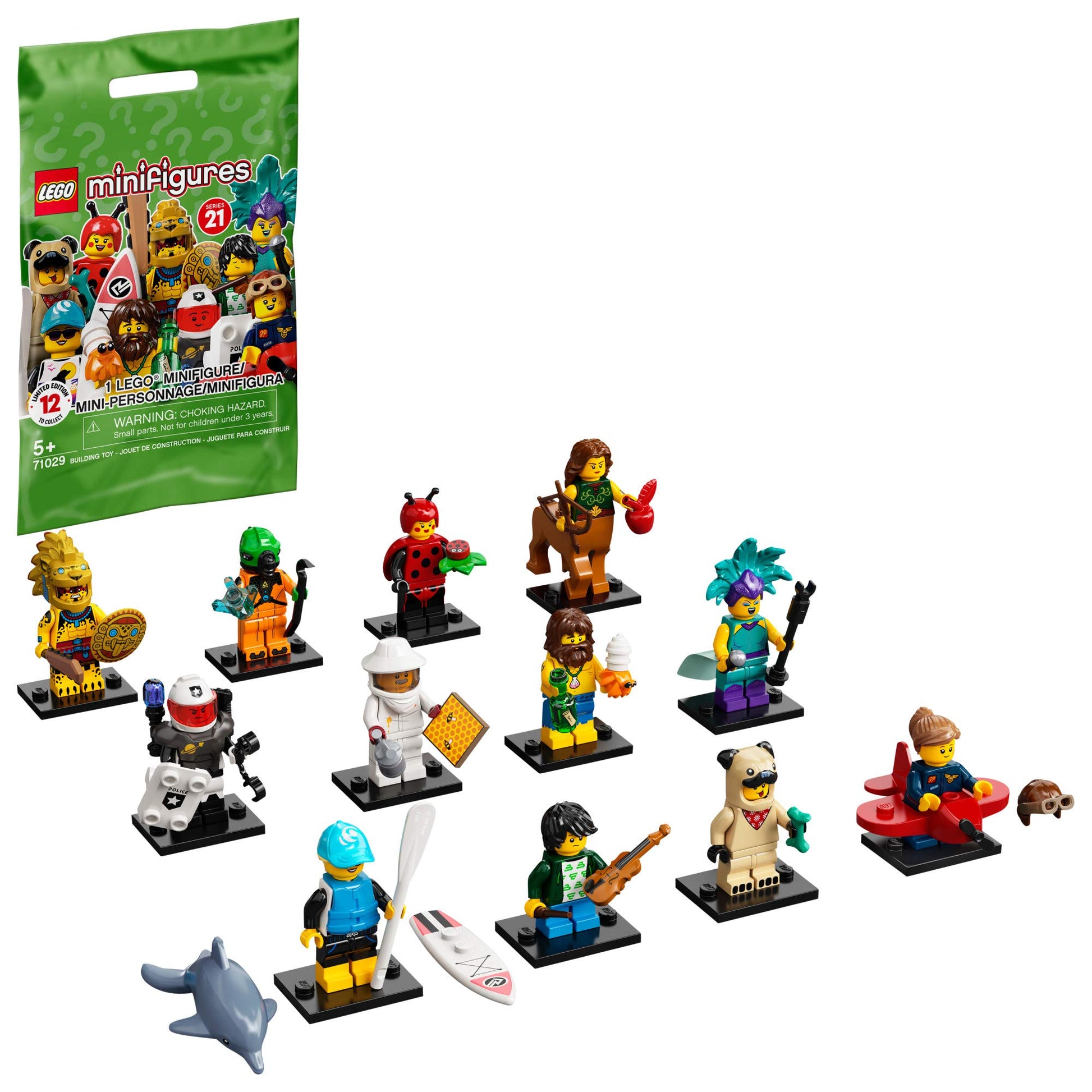Lego Minifigures Series 21 71029 Limited Edition Collectible Building Kit, New 2021 (1 of 12 to Collect)