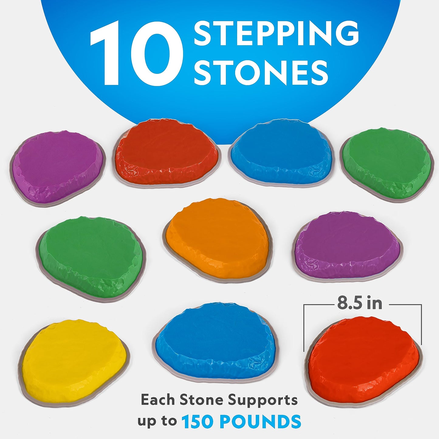 National Geographic 10-Piece Balance Stepping Stones Set for Kids