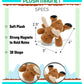 COTA Global Brown Moose Stuffed Animal Fridge Magnet - Cute Wildlife Animal Magnet Decor for Fridge, Locker, Home Decor, and Office Novelty Magnets