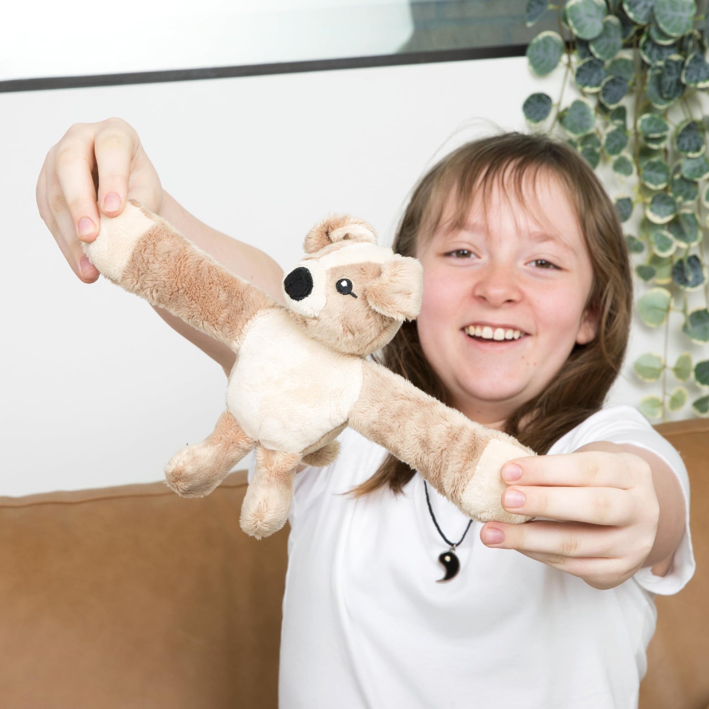 HUGIMALS Hug Babies Charlie the Puppy Cute Mini Plush Stuffed Animal Bracelet for Kids | Soft & Cuddly Portable Comfort Adorable On-The-Go Companion