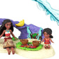 Mattel Disney Moana 2 Toys, Moana’s Island Adventure Playset with Moana & Simea Small Dolls, 2 Character Friends, 5 Play Areas & 8 Accessories