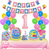 English Teacher Party Supplies, Fufuddz Rainbow Birthday Decorations Cartoon Teacher Party Plates and Napkins for Girls Boys 1st Birthday Banner