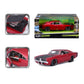 1969 Dodge Charger R/T Red Metallic with Black Hood and Black Stripes Classic Muscle 1/25 Diecast Model Car by Maisto