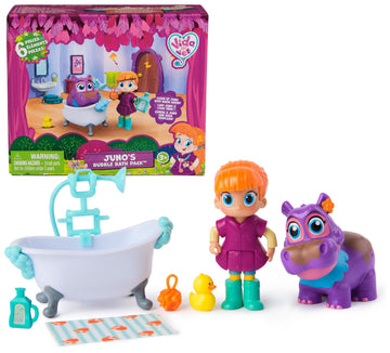 Vida the Vet, Juno’s Bubble Bath Pack with Vida & Color Changing Juno Action Figure & Doctor Kit Accessories, Kids Toys for Girls & Boys Ages 3 and up