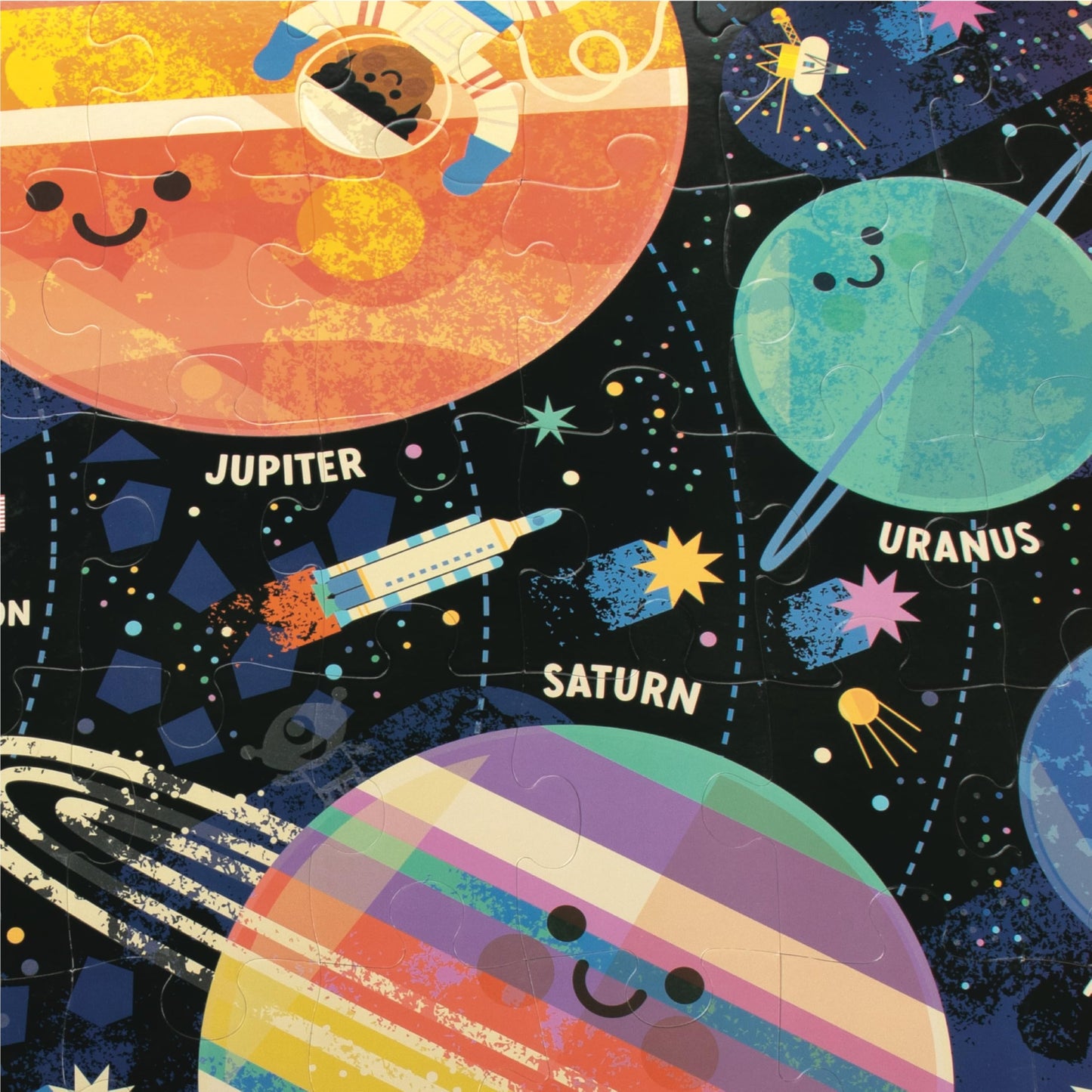 Chuckle & Roar Solar System Floor Puzzle, Puzzles for Kids Ages 4-6, 50 Pc