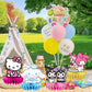 8Pcs Kawaii and Friends Honeycomb Table Centerpiece,Cats and Friends Birthday Party Supplies Table Decorations for Kids Party Decorations