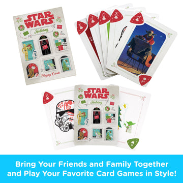 AQUARIUS Star Wars Playing Cards - Christmas Themed Deck of Cards for Your Favorite Card Games - Officially Licensed Star Wars Merchandise