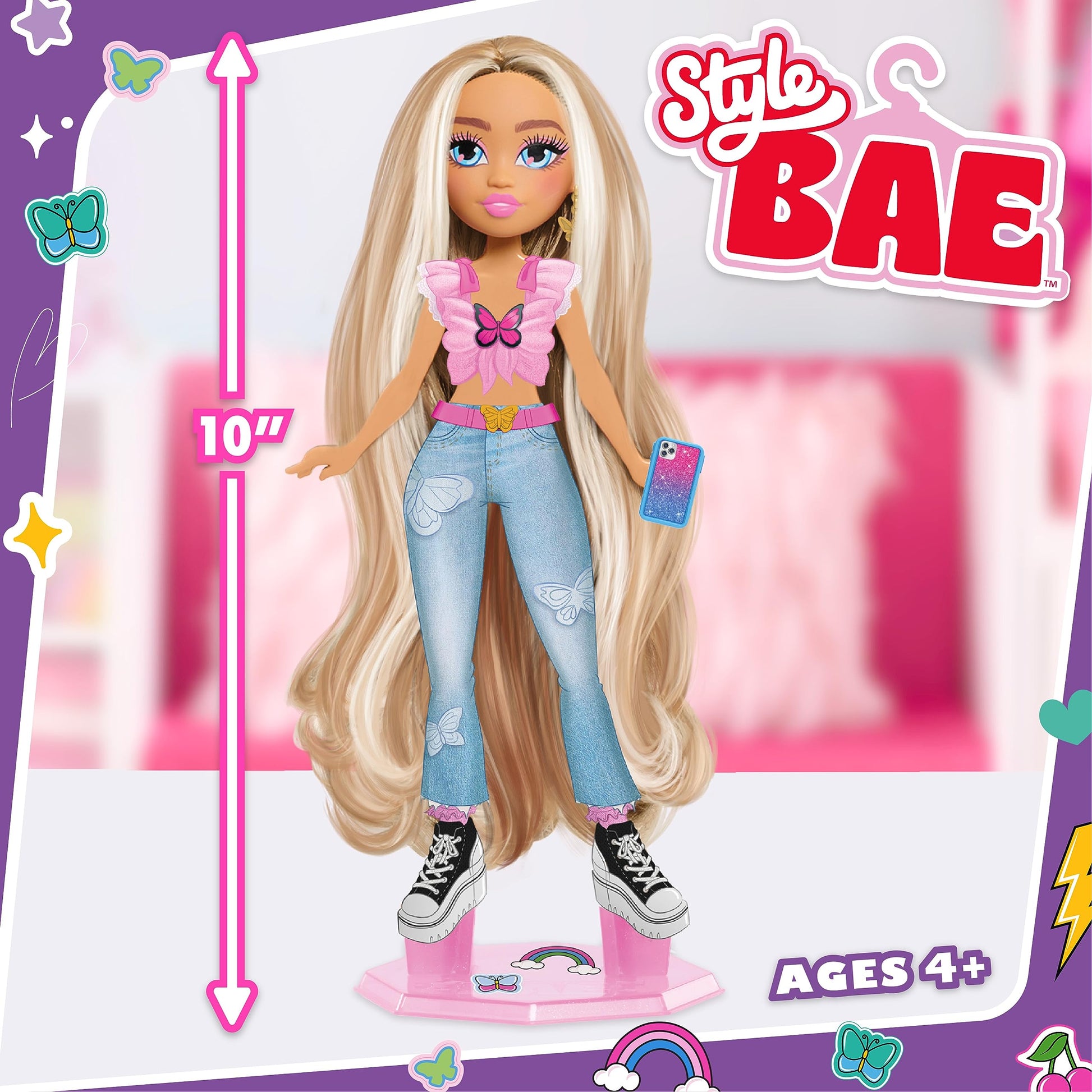 Just Play Style Bae Dylan 10-Inch Fashion Doll and Accessories, 28-pieces, Kids Toys for Ages 4 Up