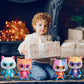 YXCTZKVX Super Cat Plush Toy - Set of 4 Soft Stuffed Animals - Sparks, Buddy, Ginny, Bitsy - Adorable Kitties Gift Set for Children(8Inch)