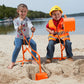 Big Dig Sand Digger Excavator Ride, w/Rotating Seat & Base for Kids Ages 3 and Up, Orange - Sandbox and Beach Pretend Construction Toy, Digging