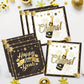 48Pcs New Years Eve Party Supplies 2026 New Years Napkins New Year Eve Decorations Happy New Year Decorations 2026 Tableware Set