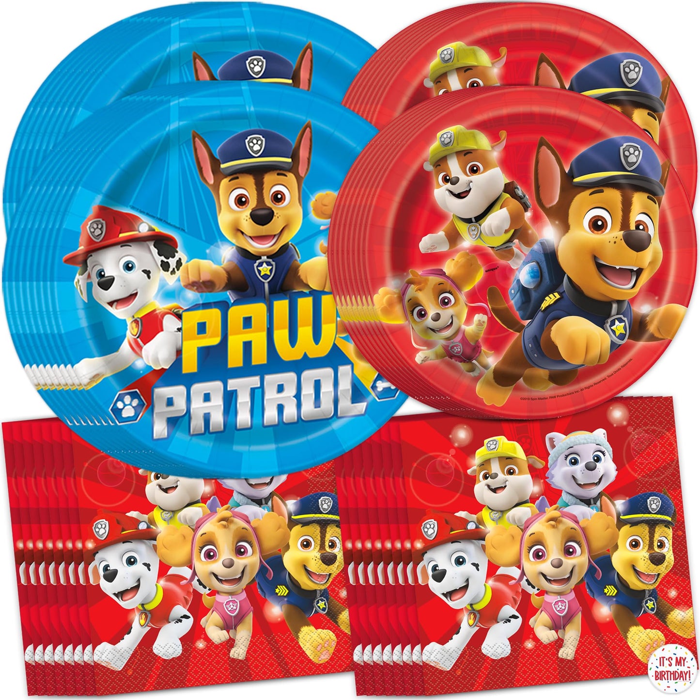 Paw Patrol Plates and Napkins - Paw Patrol Birthday Decorations for Party