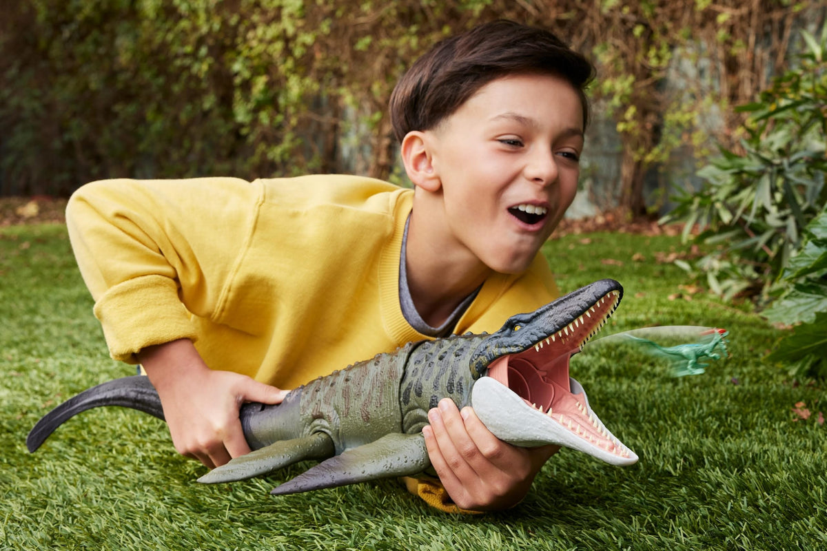 Mattel Jurassic World Rebirth Bite N Blast Mosasaurus & Mini Dinosaur