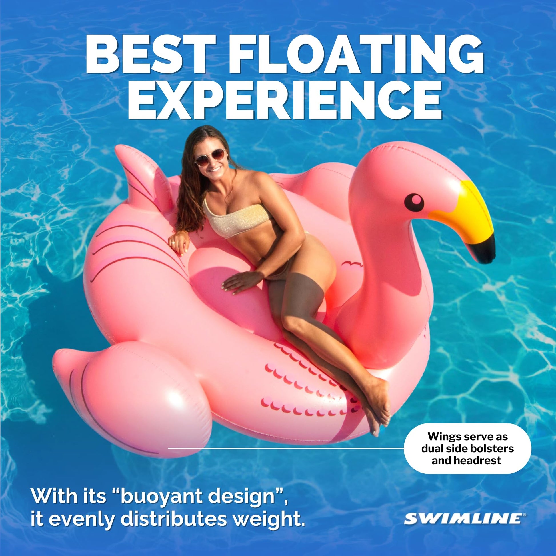 SWIMLINE | Giant Inflatable Ride-On Pool Float for Adults | Mallard Duck
