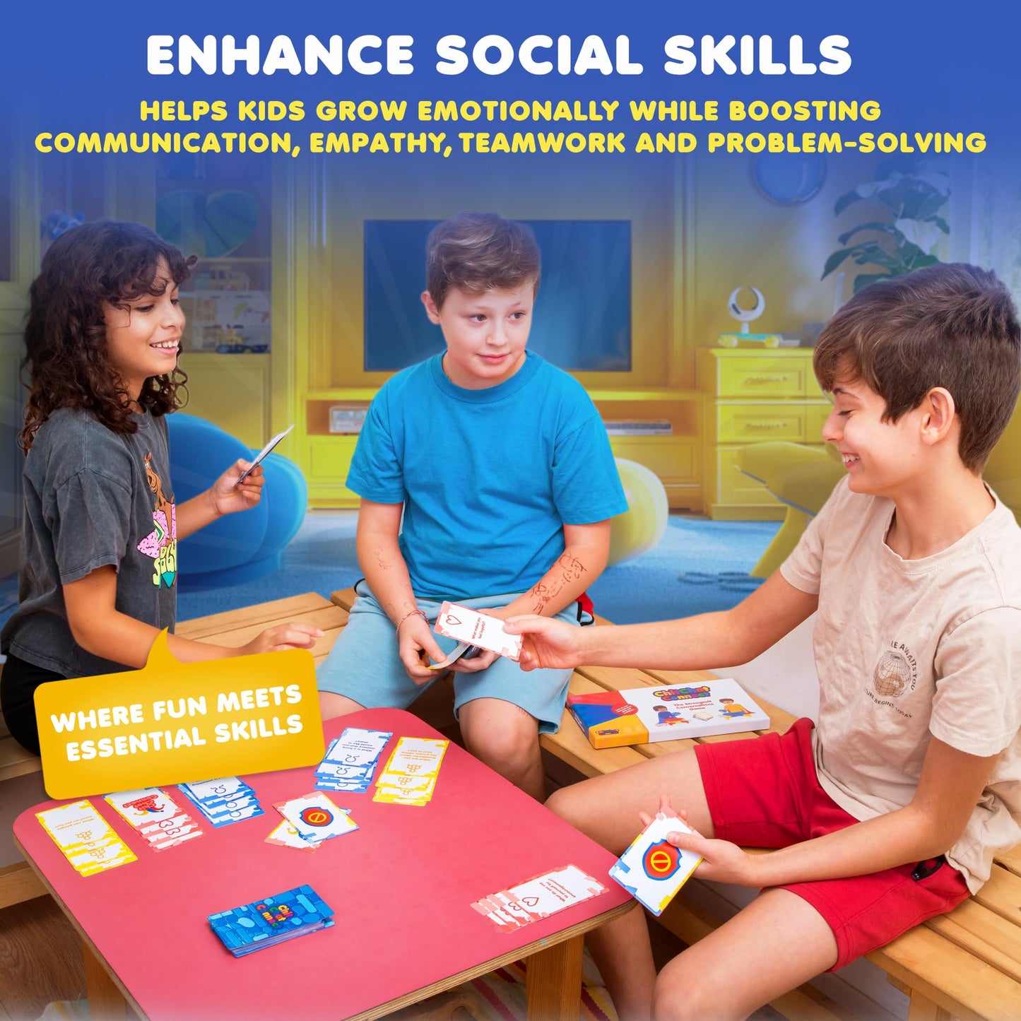 Chitchat Connect Conversation Game | Break the Ice Game for Therapy & Play | Counseling Office Must-Have | Ideal for Therapists & Parents | Build