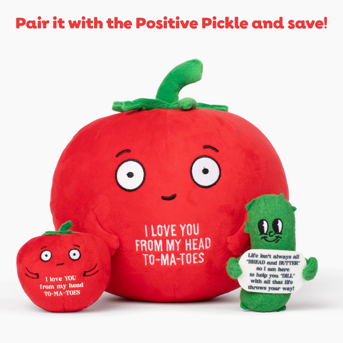 Tender Tomato Plushie - Super Soft Stuffed Animal | Valentine's Day Gift for Boyfriend, Girlfriend, Husband, Wife, Mom, Dad, Kids, or Best Friend