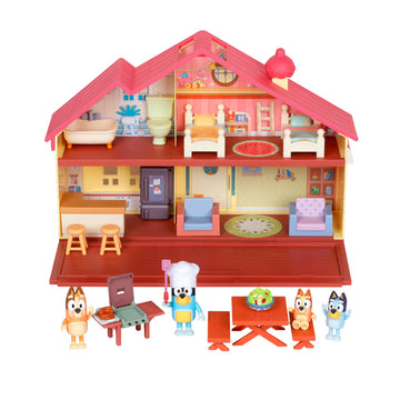 Bluey Toy House Mega Bundle Family Home & BBQ Playhouse Toys, Bingo, Bandit, Chilli, Kids Doll House Playset for Toddlers 3-5, Amazon Exclusive