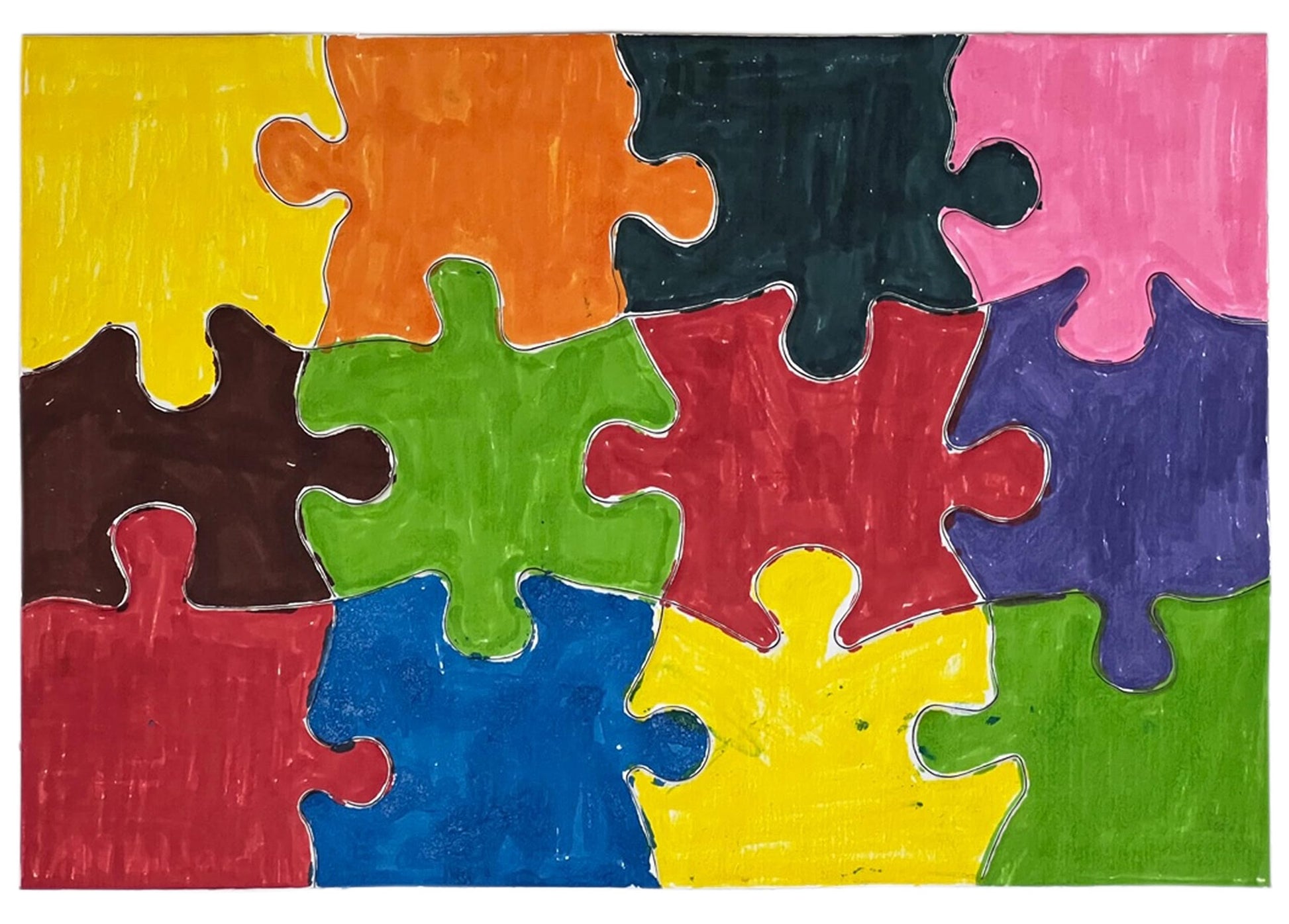 24 Blank Jigsaw Puzzles - 5.5 inch x 8 inch, 12 Pieces per Puzzle - Excellent for Kids Activities, Arts & Crafts, Invitations, Blank Puzzles to Draw