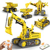HBUDS Robot Building Kits, 5-in-1 Stem Toys for Boys Age 8-14, APP & Remote Control Excavator Kids Construction Toys, Programmable Erector Sets