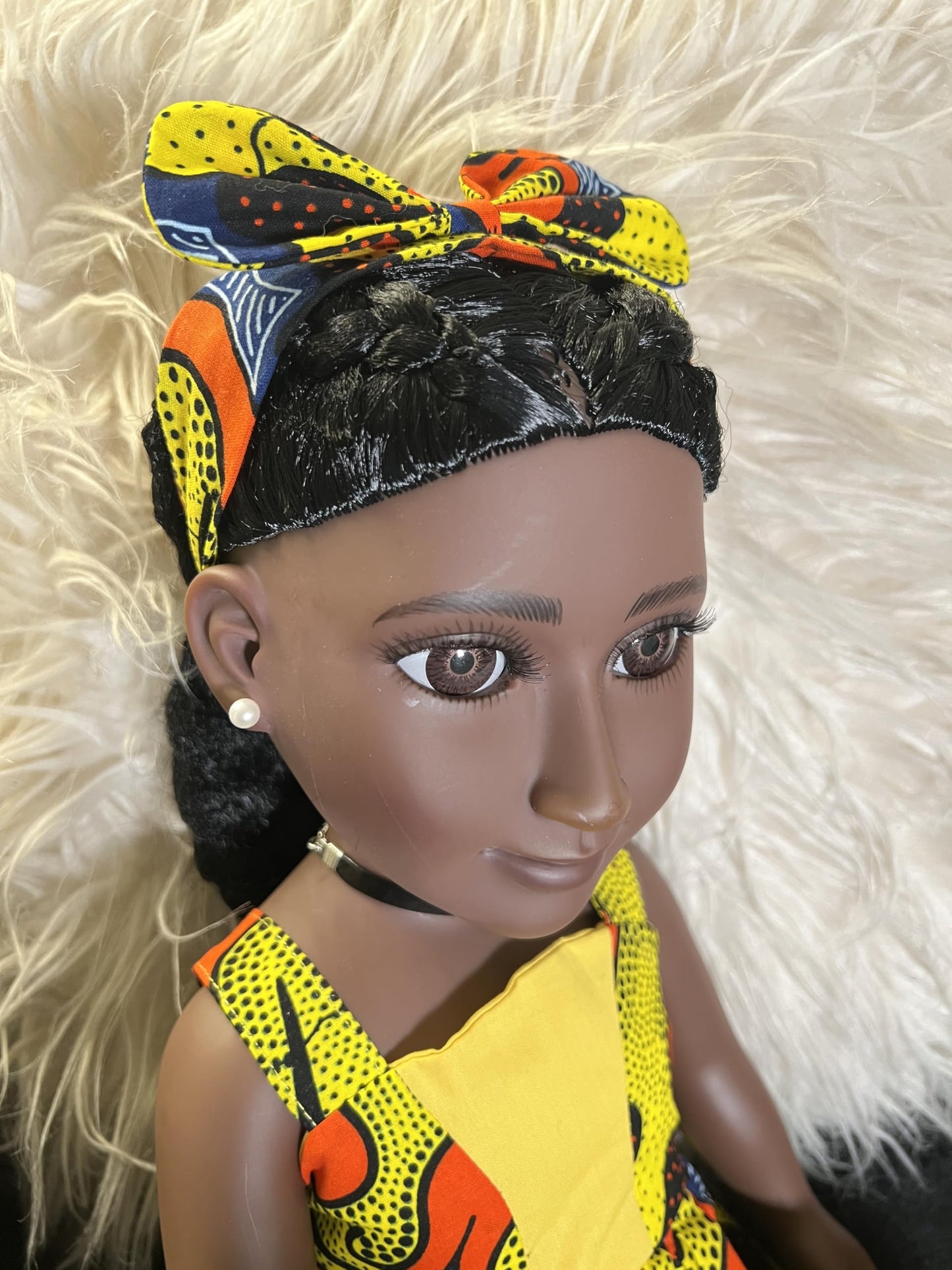 J&J Designs Princess Onyeka Natural Braiding Hair Doll