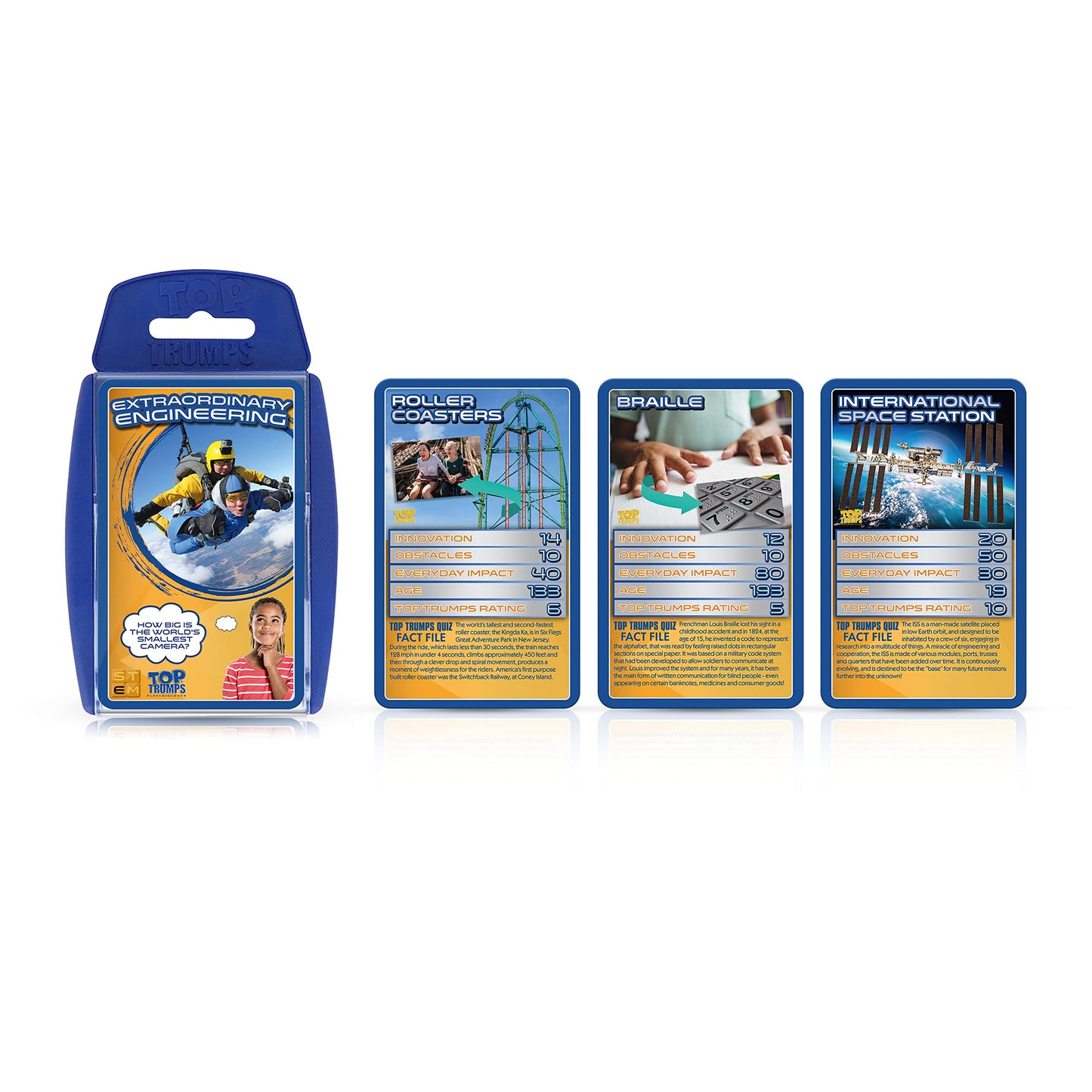 Top Trumps Card Game Extraordinary Engineering - Family Games for Kids and Adults - Learning Games - Kids Card Games for 2 Players and More - Kid War