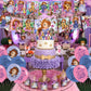 Princess Birthday Party Decoration, Princess Include Princess Theme Birthday Banner, Cake Topper, Latex Balloons for Fans Birthday Party Supplies