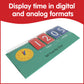 edxeducation Time Flip Chart | Teaching Clock for Kids | Learn to Tell Time with Analog and Digital Formats