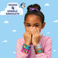 Bluey Sparkle Bracelet Making Kit, 4 Reversible Bracelets with Easy Closure, 100+ Traditional and Puffy Resin Stickers, DIY Bluey Jewelry, Arts