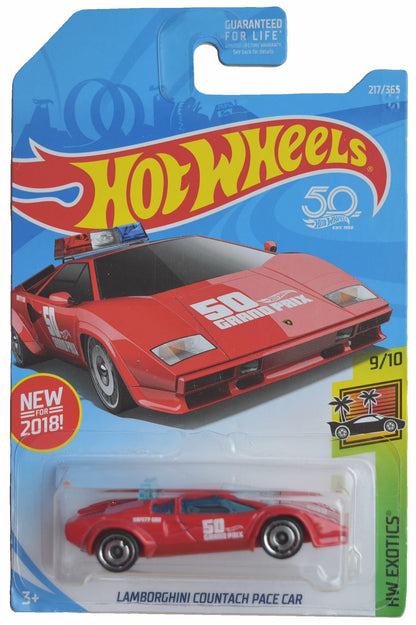 Hot Wheels Lamborghini Countach Pace Car, Exotics 9/10 - red