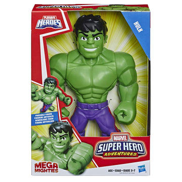 Playskool Heroes Marvel Super Hero Adventures Mega Mighties Hulk Collectible 10" Action Figure, Toys for Kids Ages 3 & Up