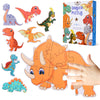 BEESTECH Beginner Dinosaur Puzzles for 3, 4 Year Old Toddlers, 8 Pack Jigsaw Educational Learning Puzzles for Toddlers, 8 Different Dinosaurs