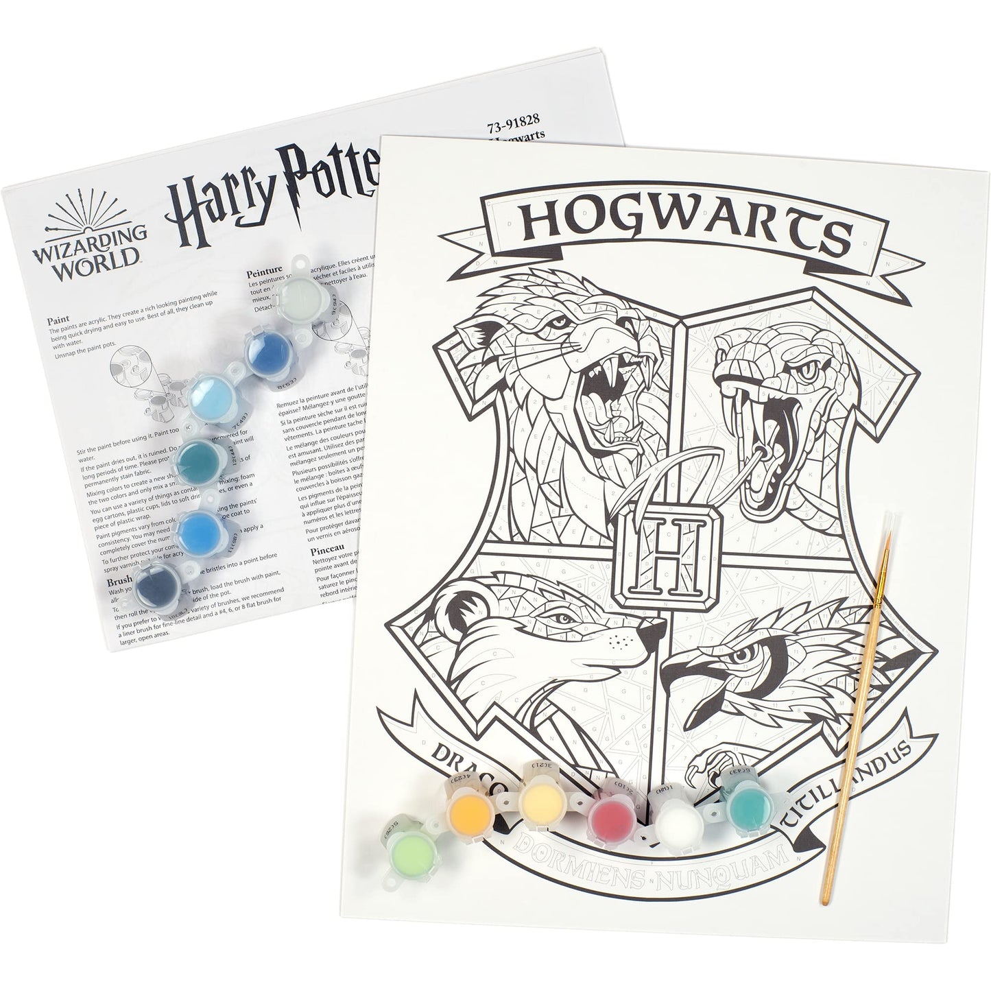 PaintWorks Hogwarts Harry Potter Paint by Number Kit for Adults and Kids